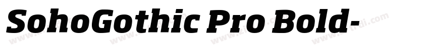 SohoGothic Pro Bold字体转换